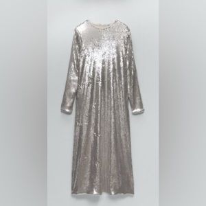 ZARA SEQUIN KNIT DRESS size Small